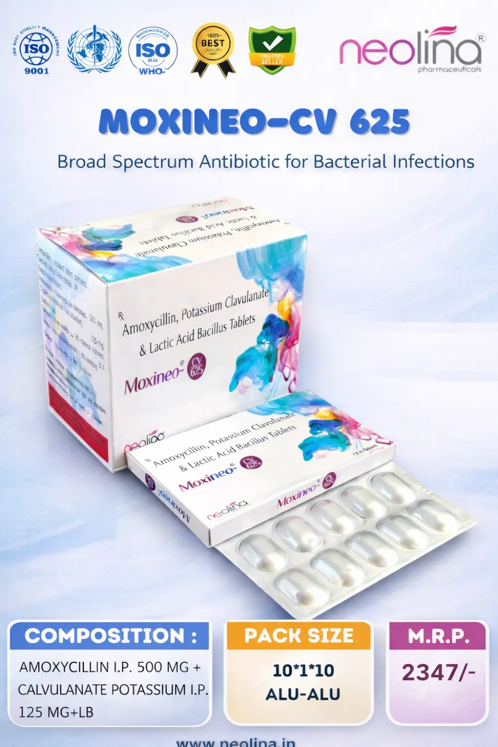 MOXINEO-CV 625® pack