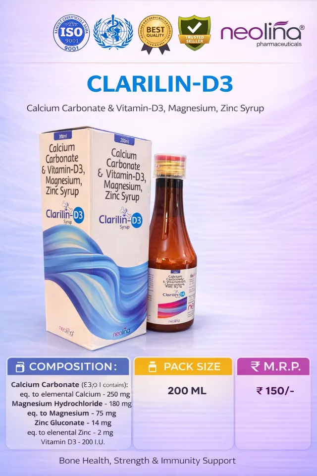 CLARILIN D3 SYRUPS pack