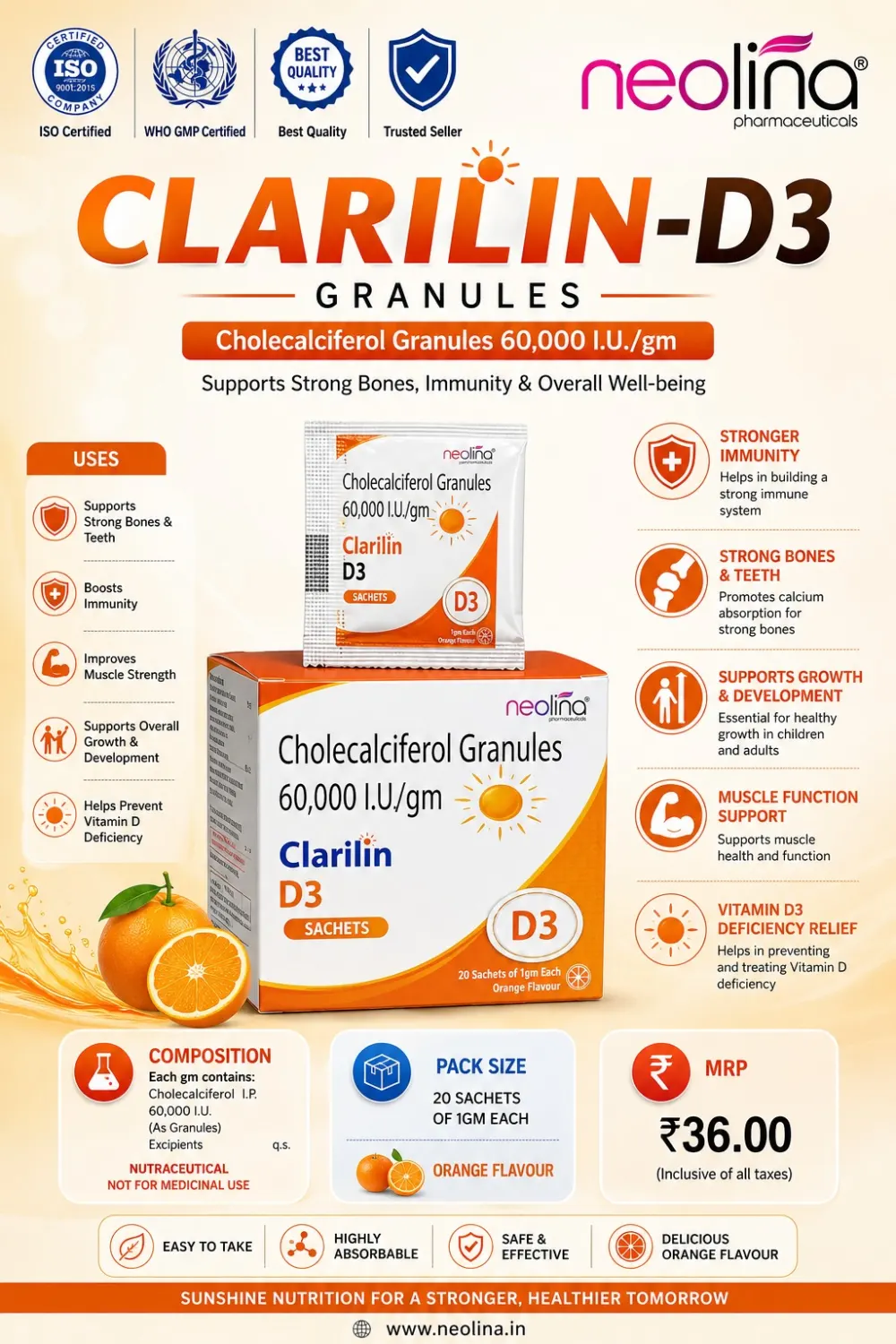 CLARILIN D3 SACHET pack